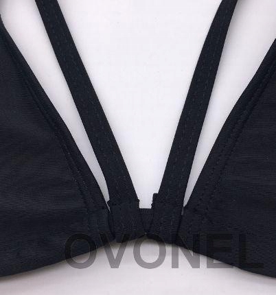 Str J K Pielowy Bikini Paski Sznurki Wysoki Stan S