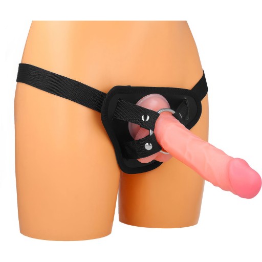 STRAP ON UMĚLÝ PENIS REALISTICKÉ DILDO SEX PÁS S REGULACÍ SEX PROTÉZA