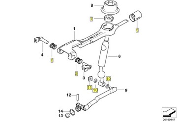 BMW ремкомплект селектора важеля коробки передач E46