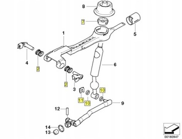 BMW ремкомплект селектора важеля коробки передач E46