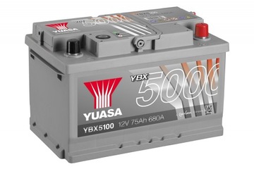 AKUMULATOR YUASA YBX5100 75Ah 680A