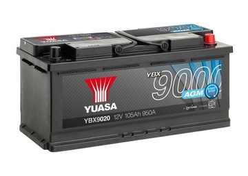 Акумулятор Yuasa YBX9020 AGM 105ah 950A START-STOP
