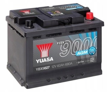 Akumulator Yuasa YBX9027 60Ah 680A AGM
