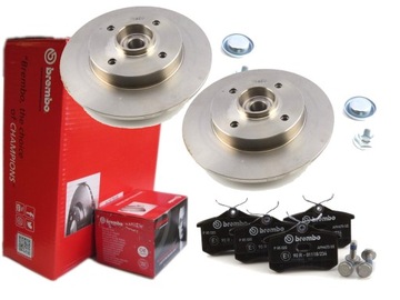 TARCZE KLOCKI BREMBO TYŁ CITROEN C3 II C4 I DS3