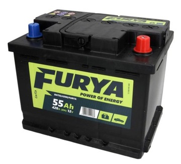 AKUMULATOR FURYA 55AH 420A 12V P+ 242x175x190