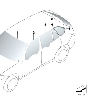 Заднє скло ЗД BMW X5 F15