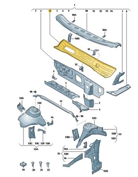 RYNNA PODSZYBIA Volkswagen OE 5Q1805265 ASO