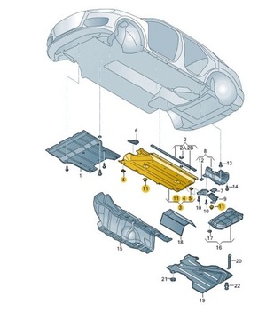 Крышка пола шасси нижняя левая AUDI Q3 RSQ3