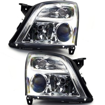 REFLEKTORY LAMPY OPEL VECTRA C H7 H7 CHROM KOMPLET