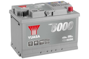 Akumulator 80AH/760A P+ YUASA YBX5096 2.0TDI VW