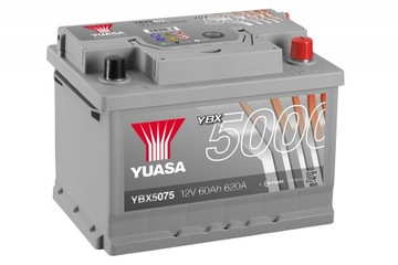 AKUMULATOR YUASA YBX5075 60Ah 640A ybx 5075