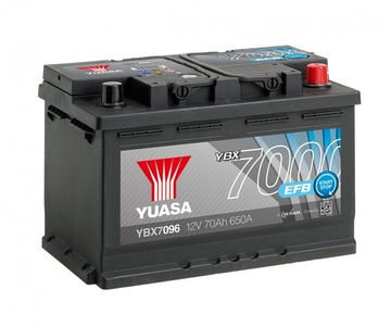 БАТАРЕЯ YUASA EFB YBX7096 70AH 650A СТАРТ-СТОП