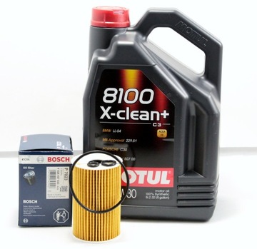 FILTR BOSCH+ OLEJ 5W30 5L VW PASSAT B6 B7 2.0TDI