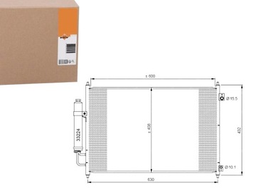 NRF КОНДЕНСАТОР КОНДИЦІОНЕРА NISSAN X-TRAIL 2.0 DCI