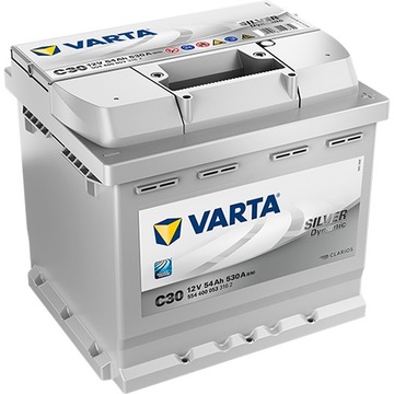 Батарея 54ah 530a P + Varta Silver C30