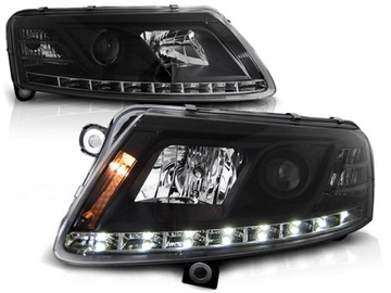 LAMPY REFLEKTORY AUDI A6 C6 04-08 LED BLACK DIODY