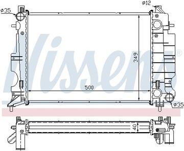 64035a NISSENS радіатор двигуна підходить для: SAAB 900 II, 9-3 2.2 D/2.5 07.93"