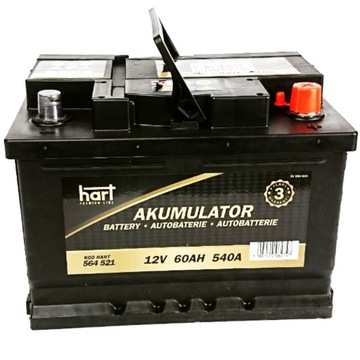 Akumulator HART 60ah 540a P+ NOWY MODEL PREMIUM