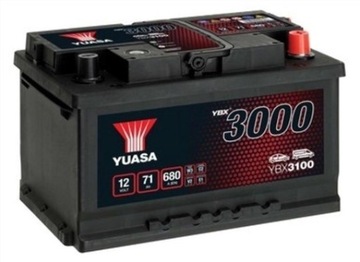 AKUMULATOR YUASA 71Ah 680A YBX3100 DOJ+WYM LDZ