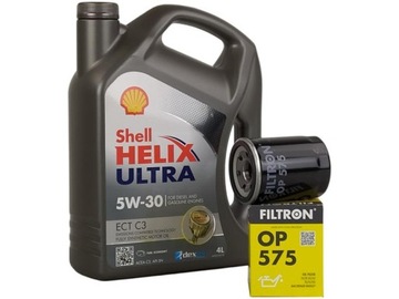 SHELL HELIX ULTRA 5W30 4L+FILTR OLEJU OP575