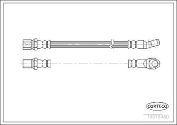 CORTECO гнучкий Гальмівний шланг 19018480