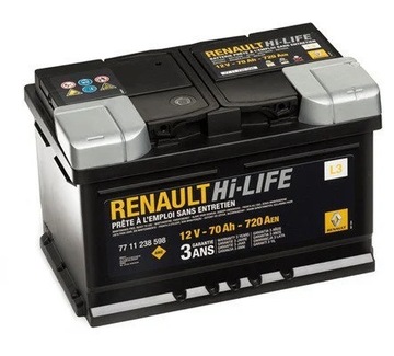 Akumulator 12V 70AH, 700A Renault OE