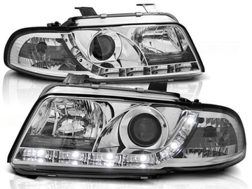 LAMPY REFLEKTORY AUDI A4 94-98 DAYLIGHT CHROME !!