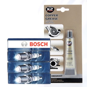 4x Świece Zapłonowe BOSCH 0 242 145 571 +smar