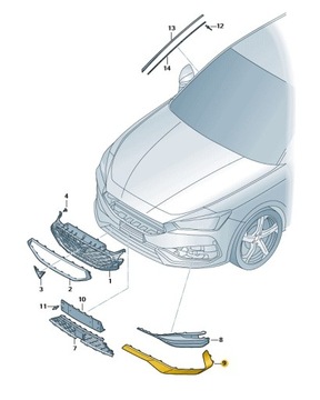 ДЕКОРАТИВНАЯ ПЛАНКА БАМПЕРА CUPRA LEON ORIGINAL