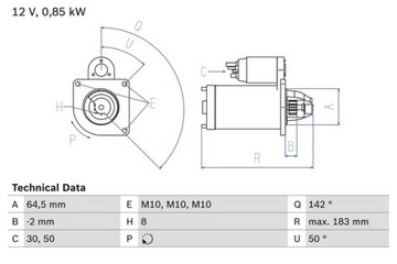 0 986 022 810 Bosch стартер