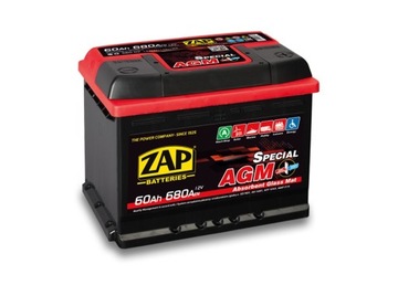Akumulator ZAP SPECJAL 60Ah 680A AGM Start-Stop