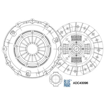 Sprzęgło komplet BLUE PRINT ADC43096 MBK2108