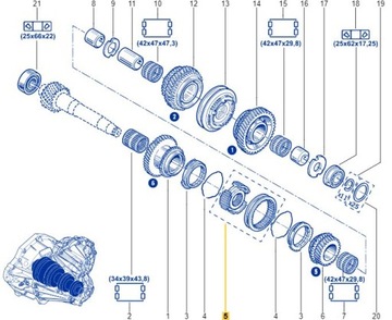 Синхронизатор 5-6 передач MASTER III TRAFIC III OE