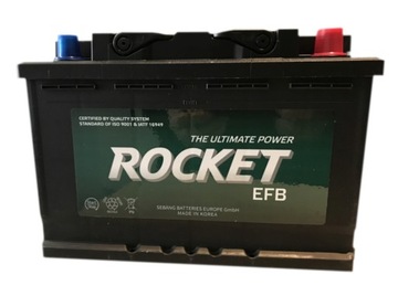 Akumulator Rocket EFB 12V 70Ah 680A P+
