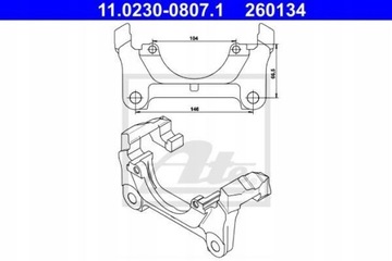 ГАЛЬМІВНИЙ СУПОРТ ATE 11.0230-0807.1 КРІПЛЕННЯ,