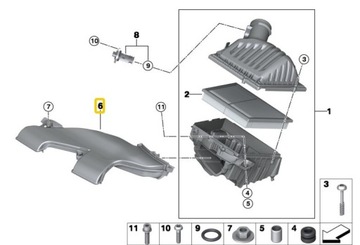 BMW F40 F44 F45 F48 F39 повітрозабірник 7626564 OE