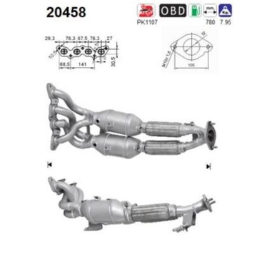 Катализатор FORD C-MAX II FOCUS III 1.6 Ti