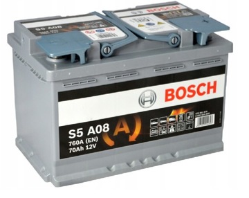 Akumulator Bosch AGM 12V 70Ah/760A S5A08