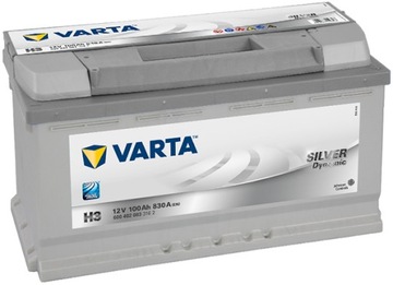 Аккумулятор VARTA SILVER 100AH 830a H3