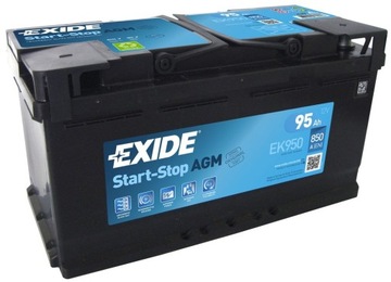 АКУМУЛЯТОР EXIDE START-STOP AGM 95AH 850A EK950