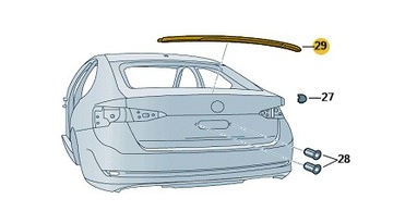 СПОЙЛЕР БАГАЖНИКА SKODA OCTAVIA 4 IV DYNAMIC