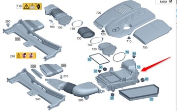 Корпус повітряного фільтра MERCEDES 200D 220D OM654