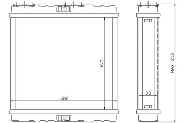 НАГРІВАЧ (170X188X33) SAAB 900 II 9-3 2.0-2.5 0