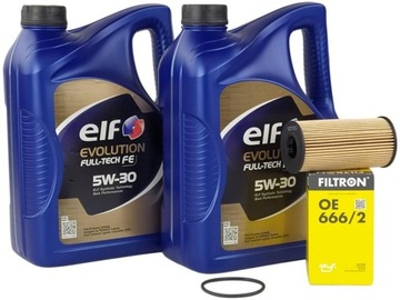 ELF EVO FULL-TECH FE 5W30 10L+FILTR OLEJU OE666/2