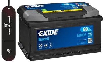 АКУМУЛЯТОР EXIDE EXCELL P + 80AH / 700A EB802