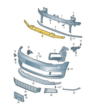 Амортизатор поролонового бампера VW Touran 5T спереди