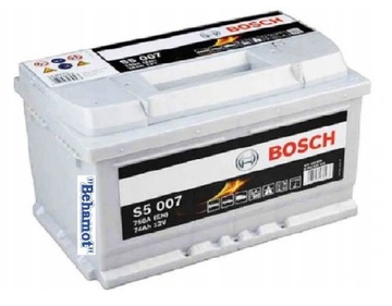 Akumulator Bosch 12V 74Ah/750A S5007