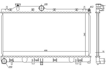NISSENS РАДІАТОР ВОДИ SUBARU IMPREZA ХЕТЧБЕК 2.
