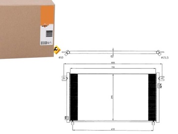 КОНДЕНСАТОР РАДИАТОР КОНДИЦИОНЕРА NRF 92110VB000 92