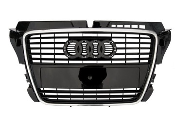 Решітка радіатора Audi A3 8P LIFT 2008-12 S-LINE глянець